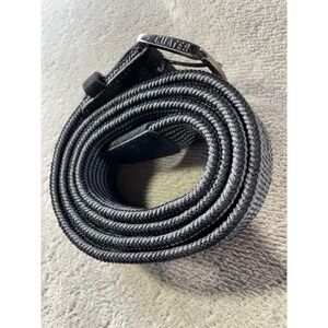 Cuater Belt Mens 40-44 Black Grey Woven Braided Performance Golf Casual